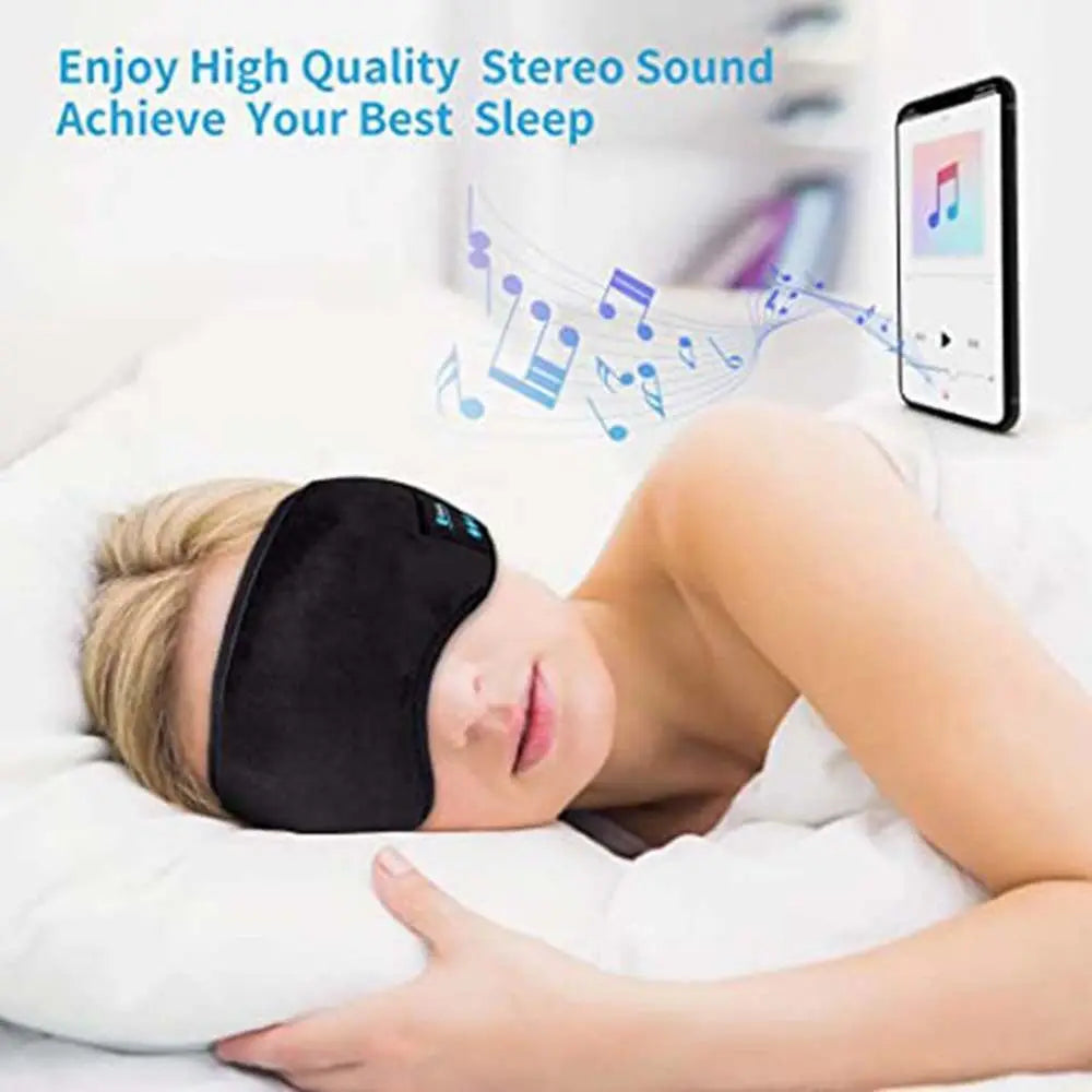 Sleeping Eye Mask Wireless Stereo Bluetooth Earphone Sleep Mask 5.0 Bluetooth Sleep Soft Earphones Support Handsfree